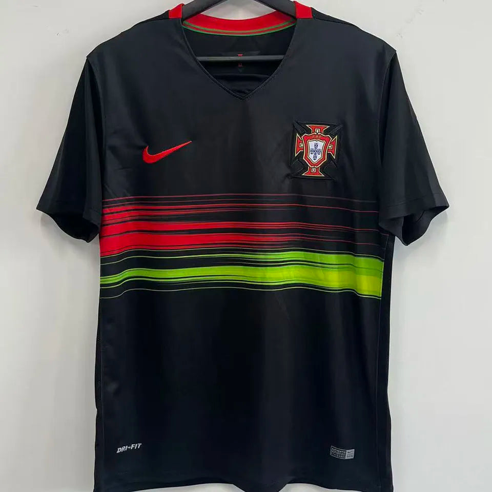 2002 Portugal Home Retro Soccer Jersey Detail 4