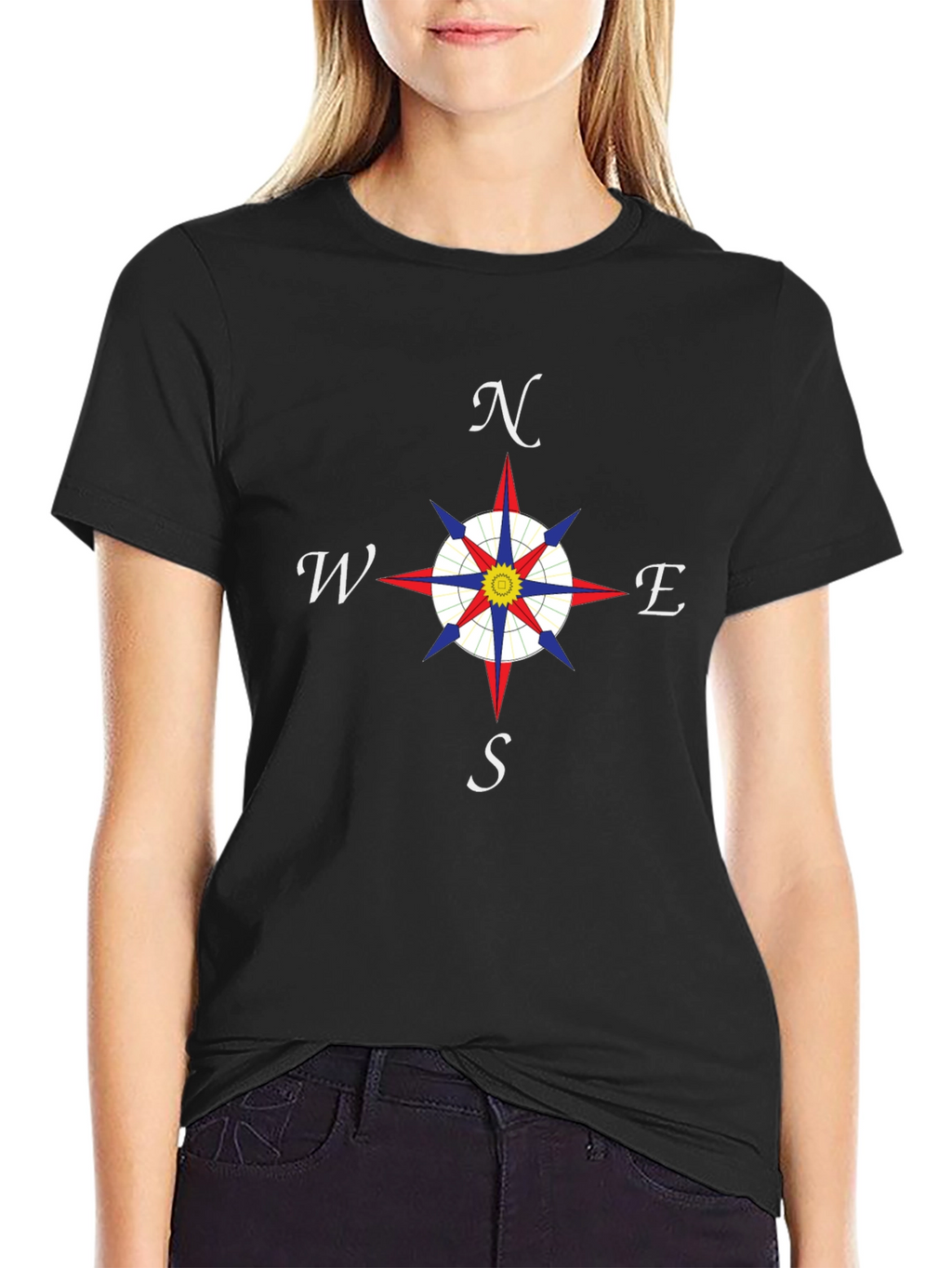 Compass Rose T-Shirt - Nautical Direction Design
