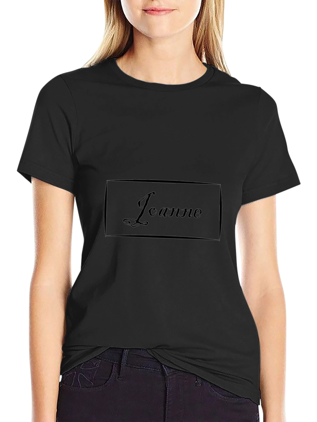 Mens Black Casual T-Shirt - Unique Design