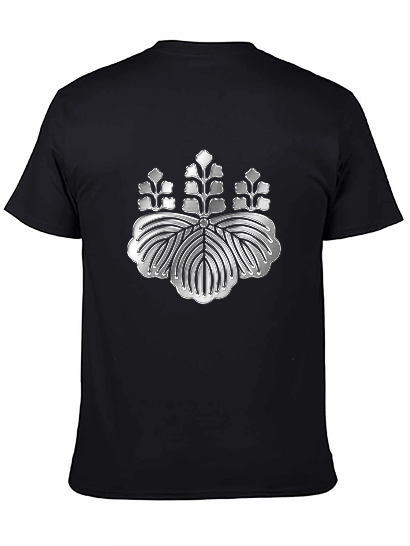 Embossed Japanese Crest Graphic Tee - Stylish Comfort