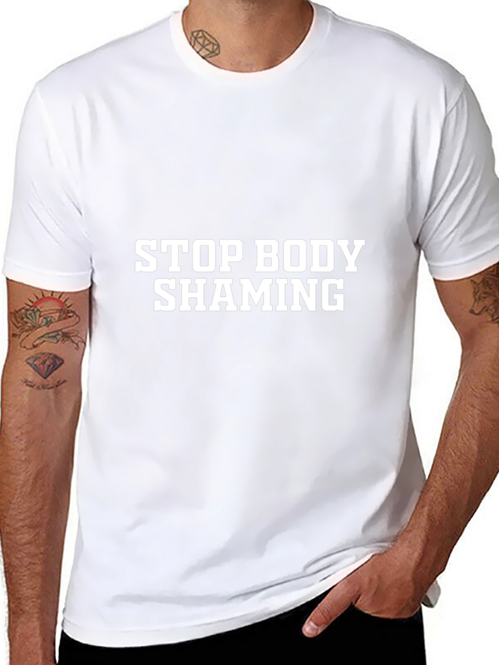 Stop Body Shaming Graphic Tee - Black