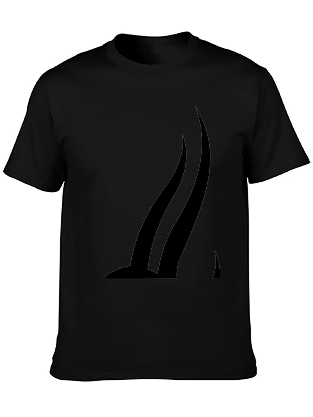 Modern Black T-Shirt with Abstract Graphic Design