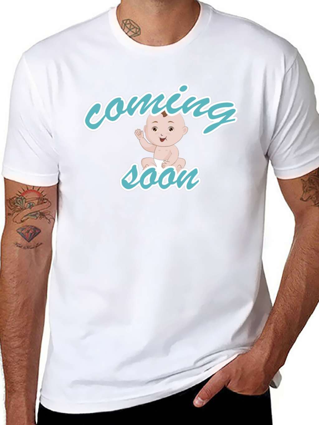 Baby Coming Soon Black T-Shirt