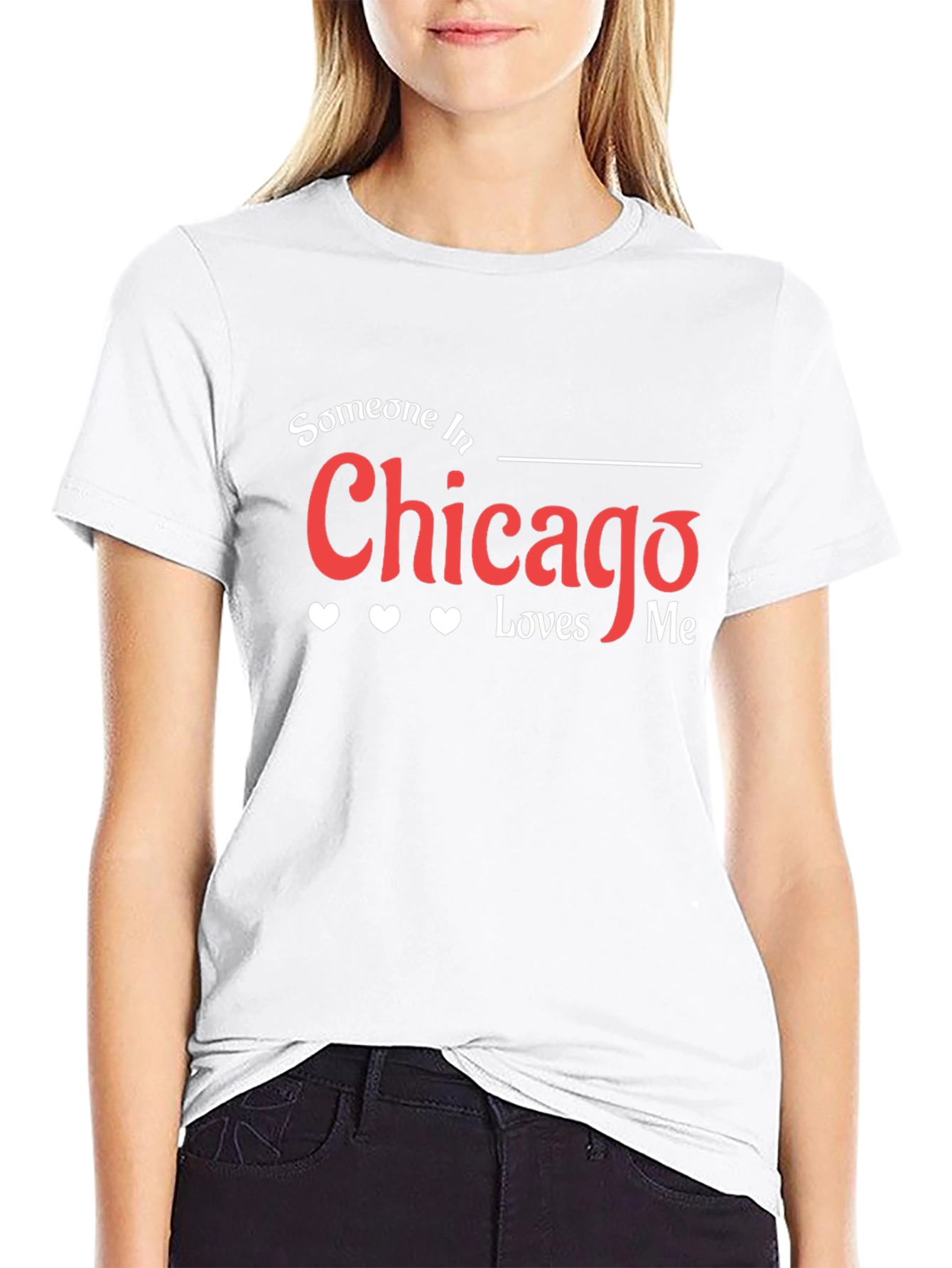 Someone in Chicago Loves Me Black T-Shirt