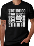 Binary Code Graphic Tee - Geeky Style