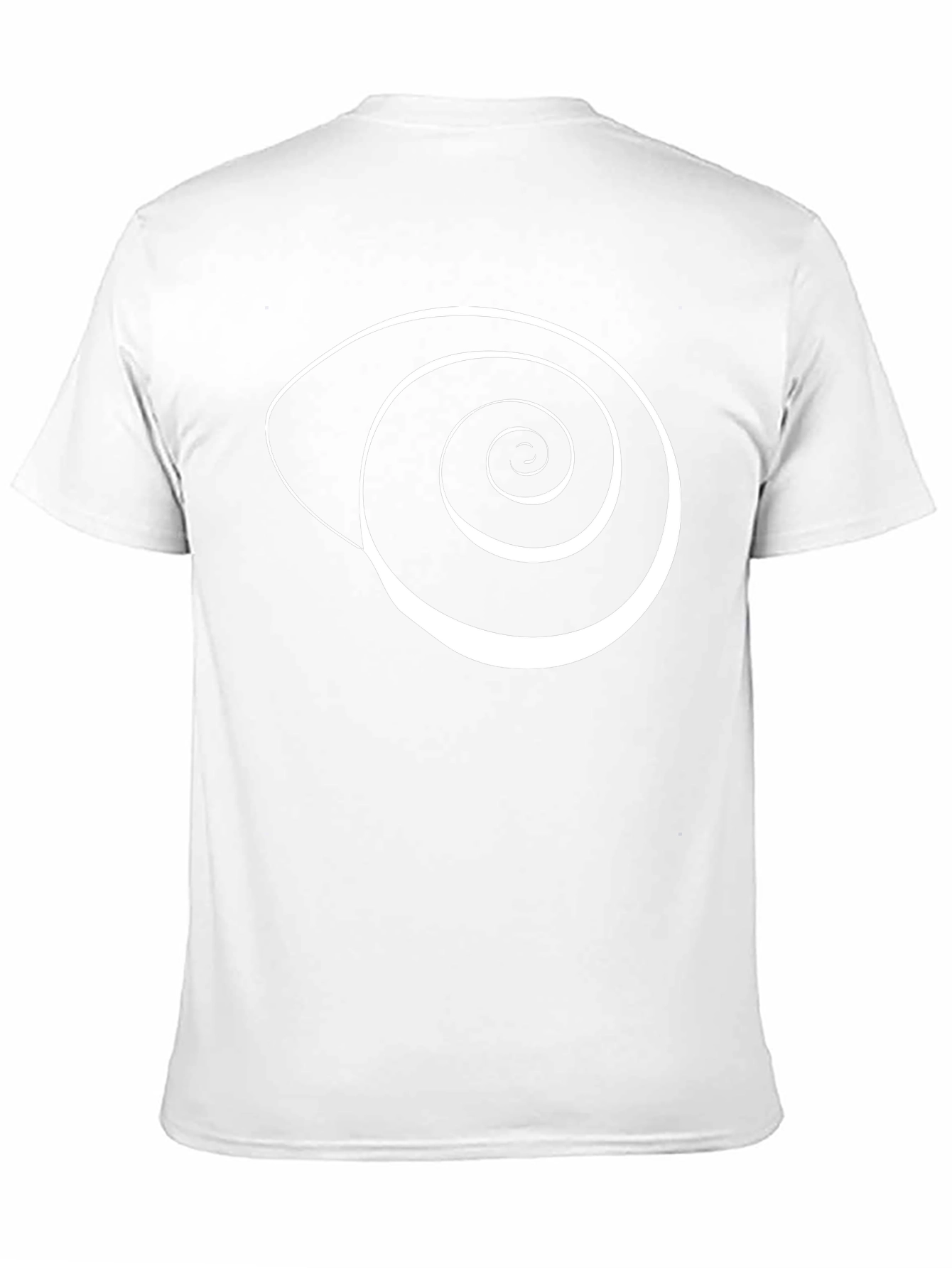 Spiral Graphic Print Black Cotton T-Shirt