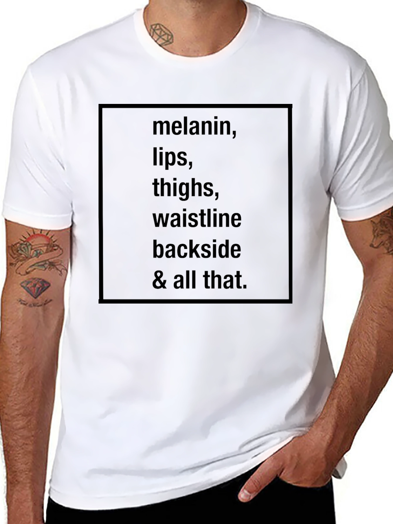 Melanin Lips Thighs Waistline Graphic Tee