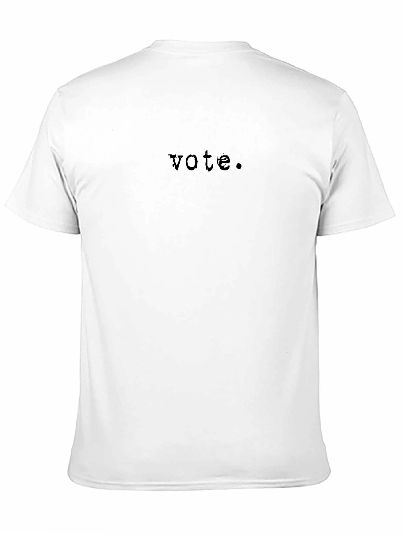 Vote. Graphic Print Crew Neck Tee - Black