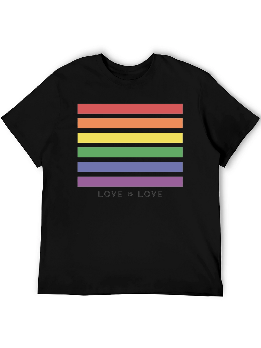 Love is Love LGBT Pride Rainbow Striped T-Shirt