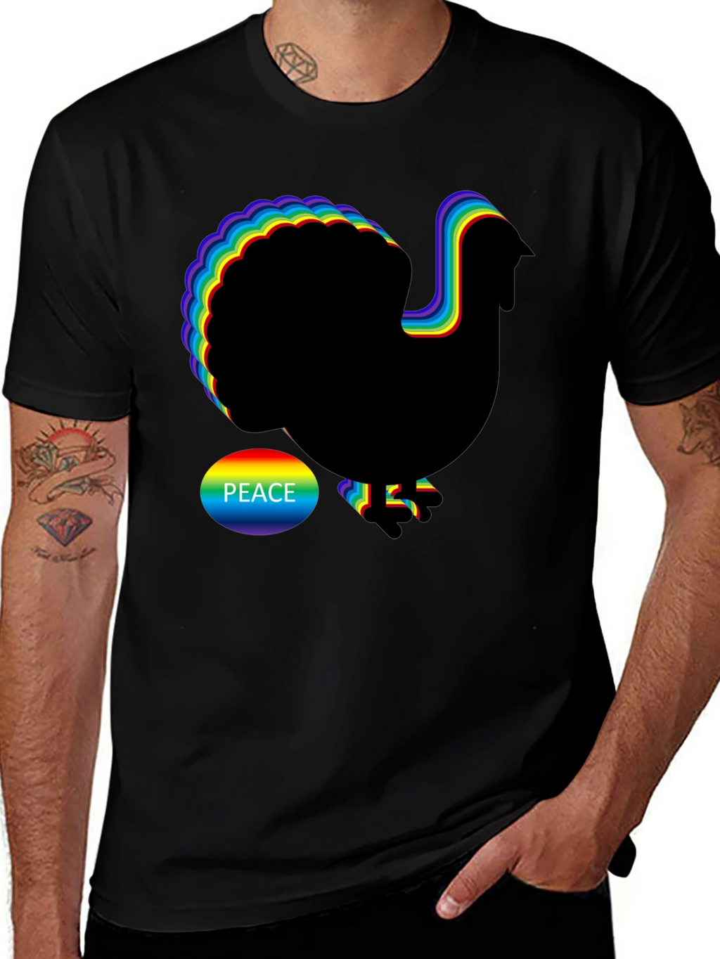 Rainbow Peace Turkey T-Shirt