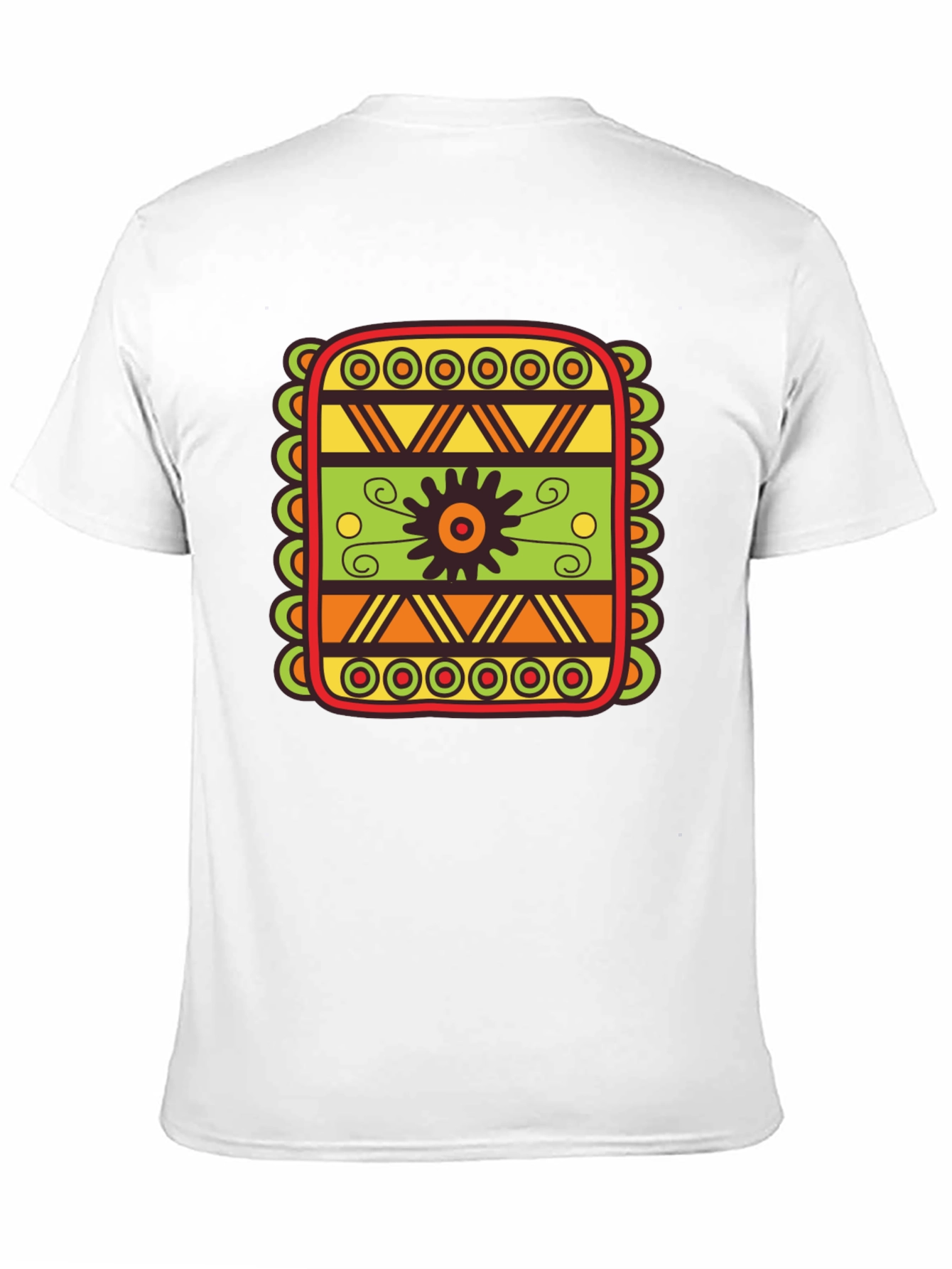 Tribal Pattern Graphic Black T-Shirt