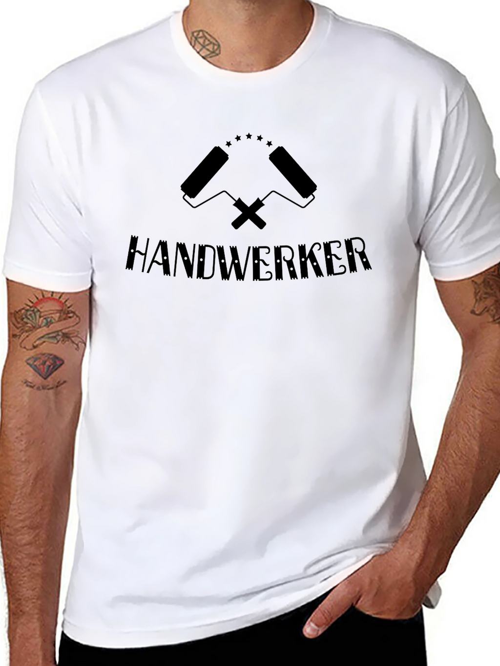 Handwerker Graphic Tee - Black Crew Neck Shirt