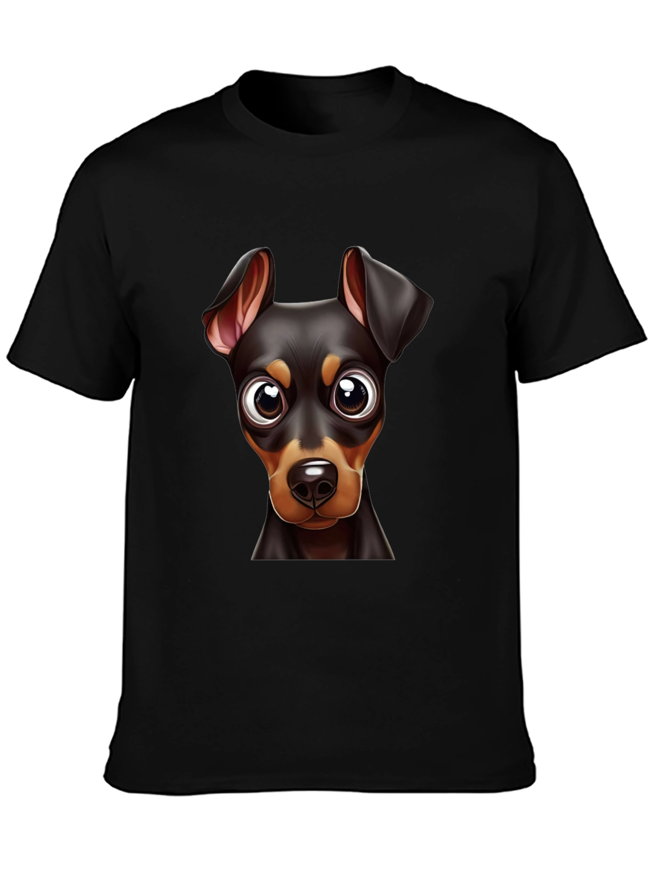 Dog Breed Graphic Print Tee - Black