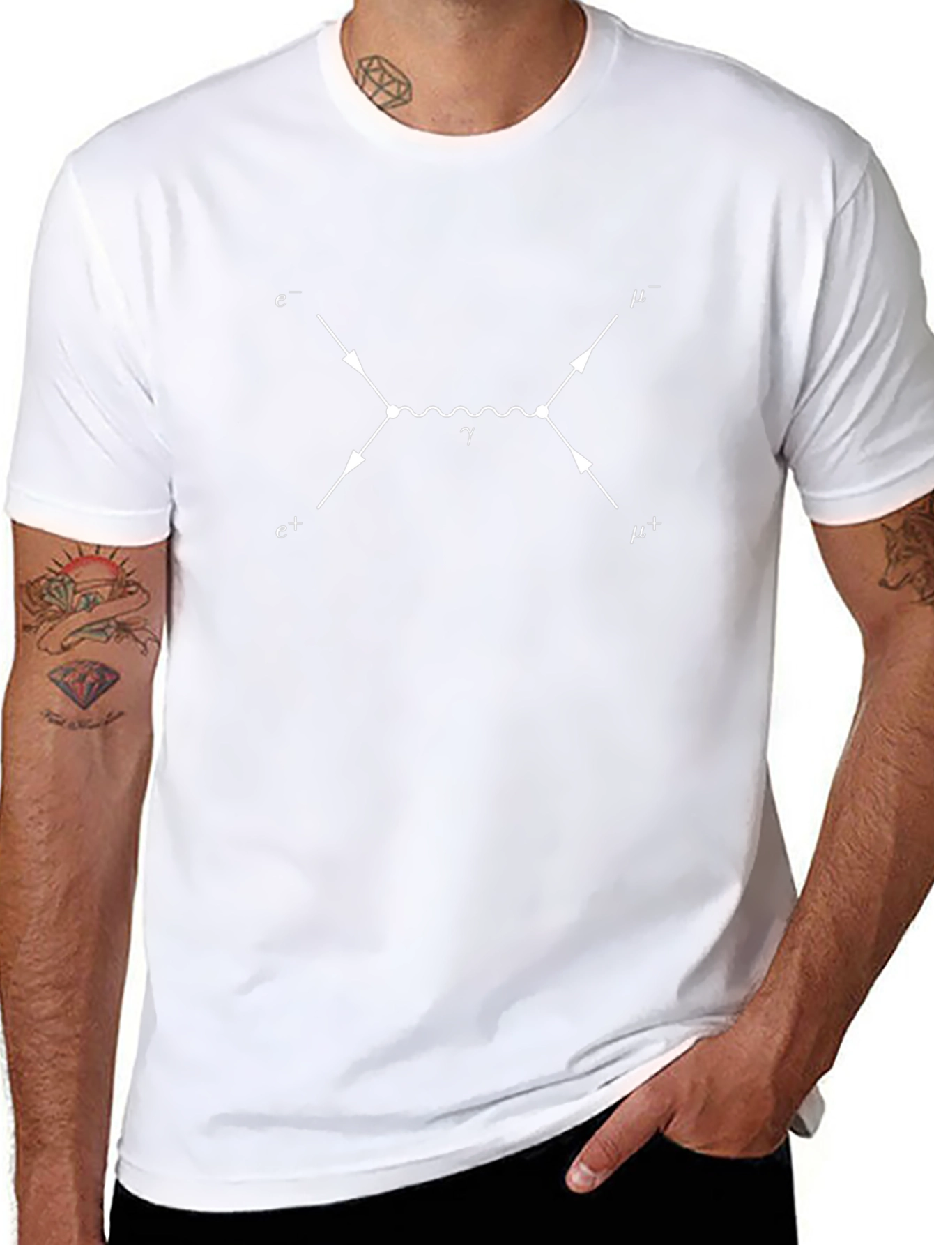 Physics Feynman Diagram T-Shirt - Electron Muon Interaction