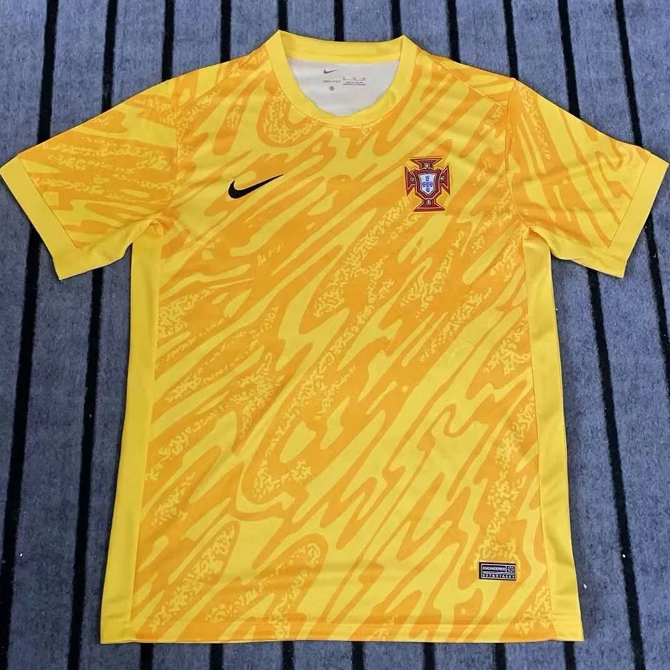 2024/25 Portugal Yellow GK Fans Soccer Jersey Front