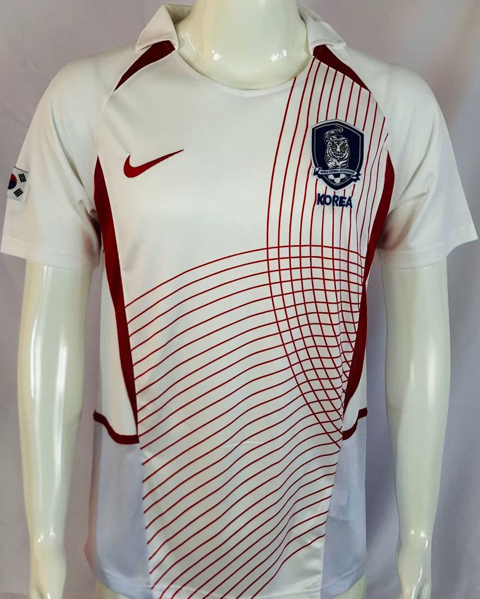 2002 South Korea Away White Retro Soccer Jersey Item NO.: 1730884 Back
