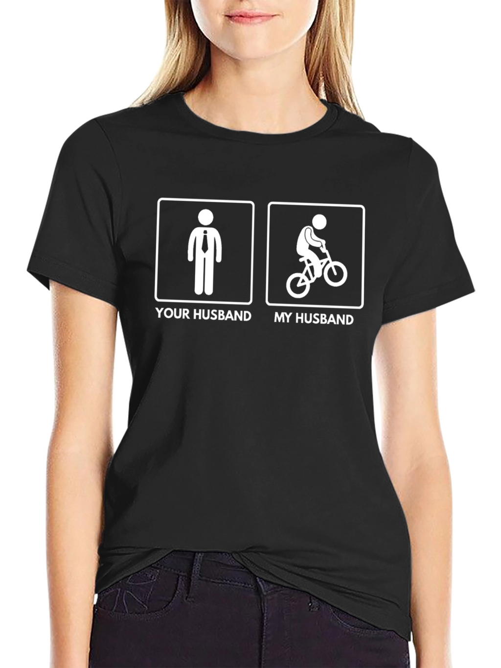 Your Husband My Husband Funny Bike Graphic Tee