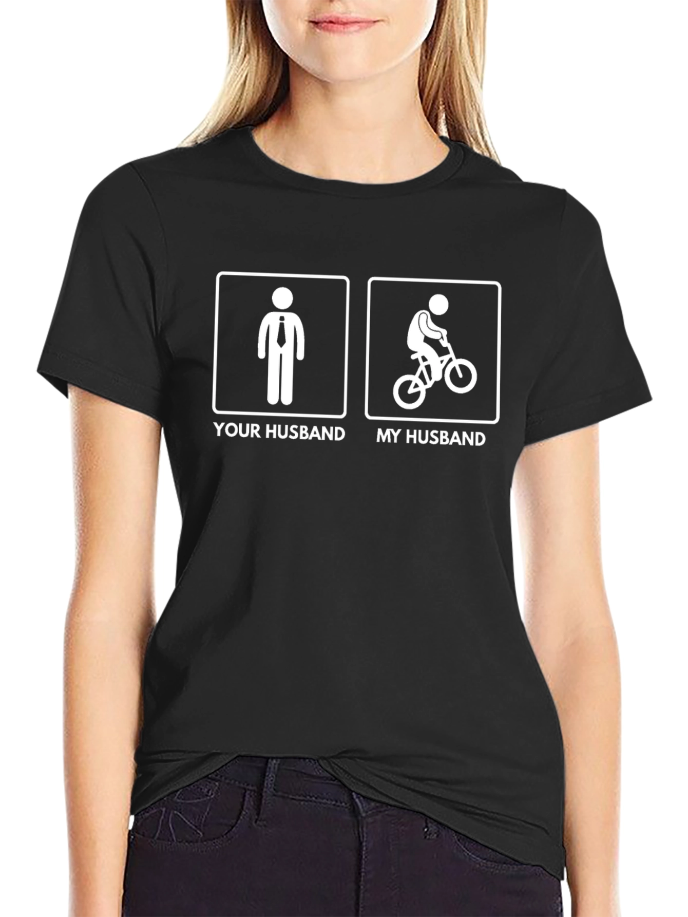 Your Husband My Husband Funny Bike Graphic Tee
