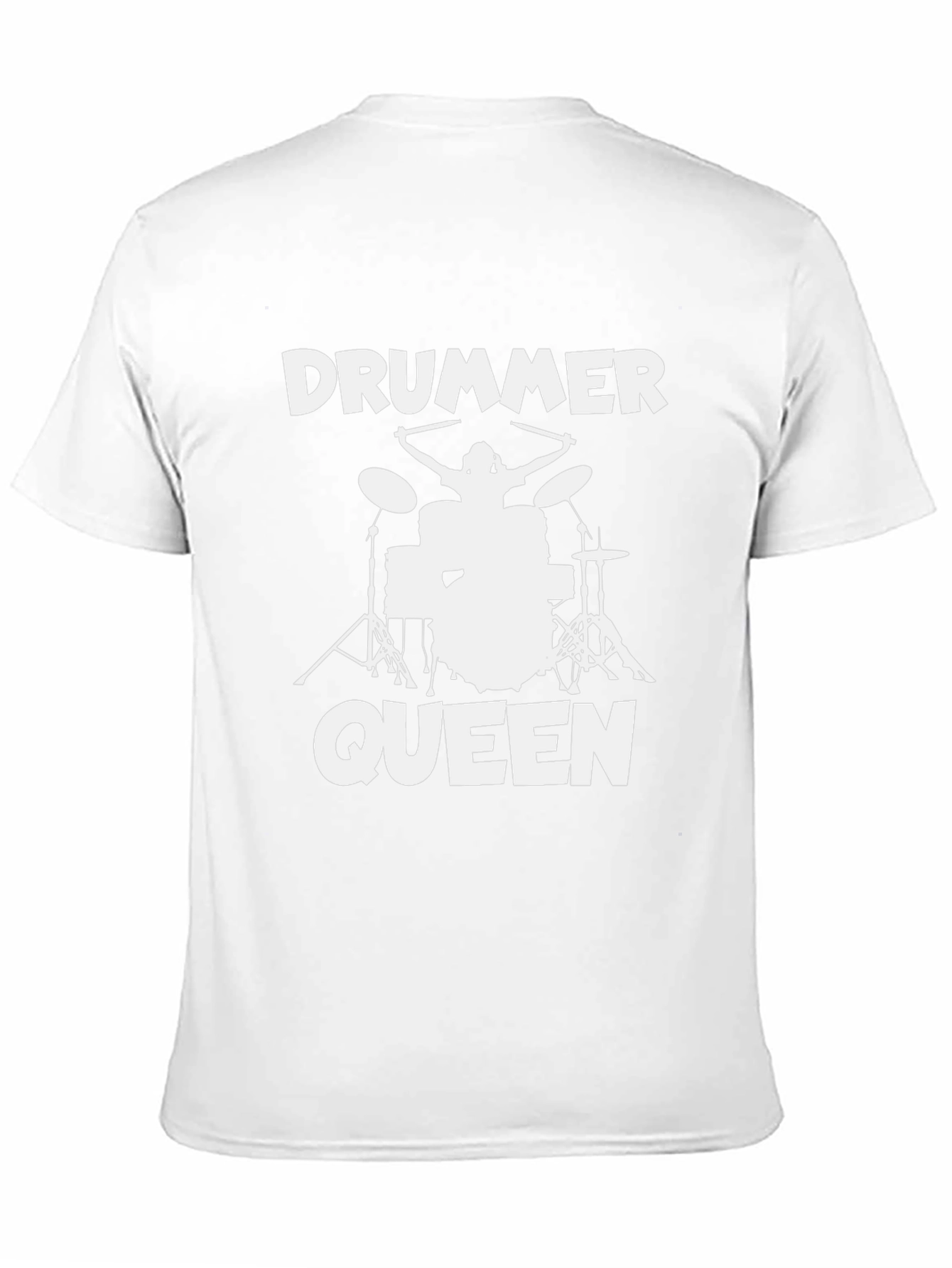 Drummer Queen Black T-Shirt - Music Lover Tee