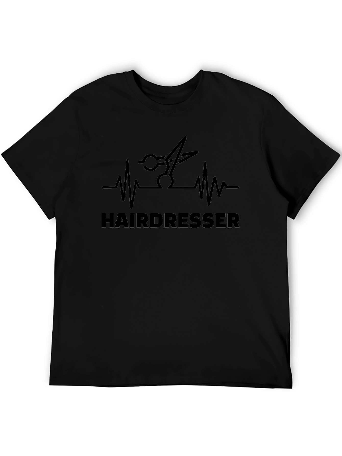 Hairdresser Heartbeat Black T-Shirt