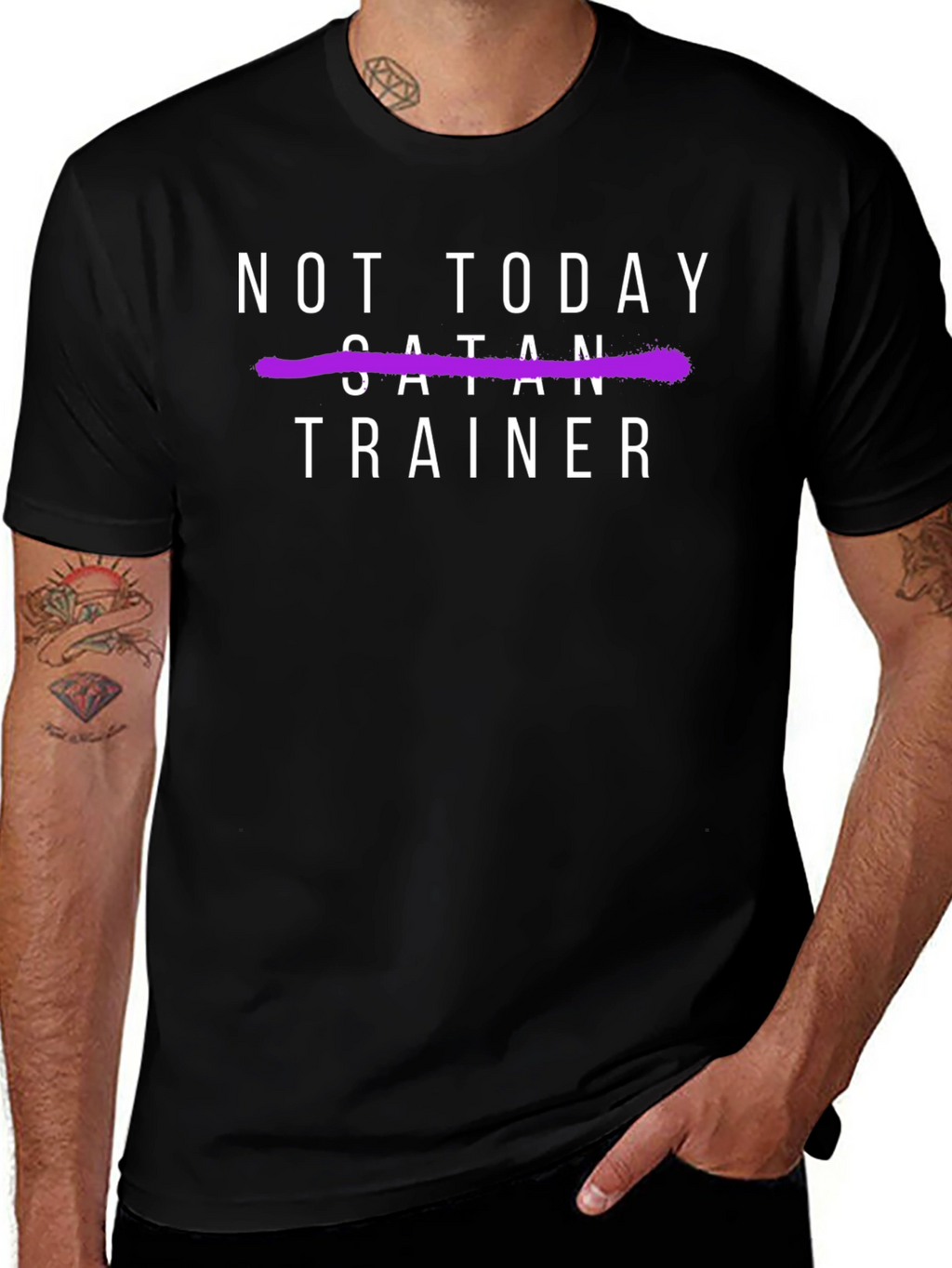 Not Today Satan Trainer - Unisex T-Shirt