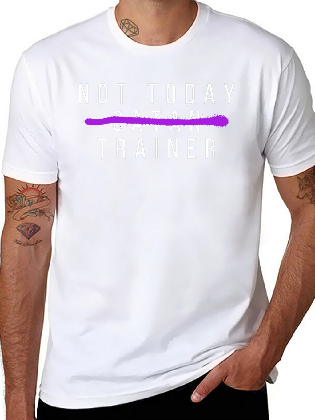 Not Today Satan Trainer - Unisex T-Shirt