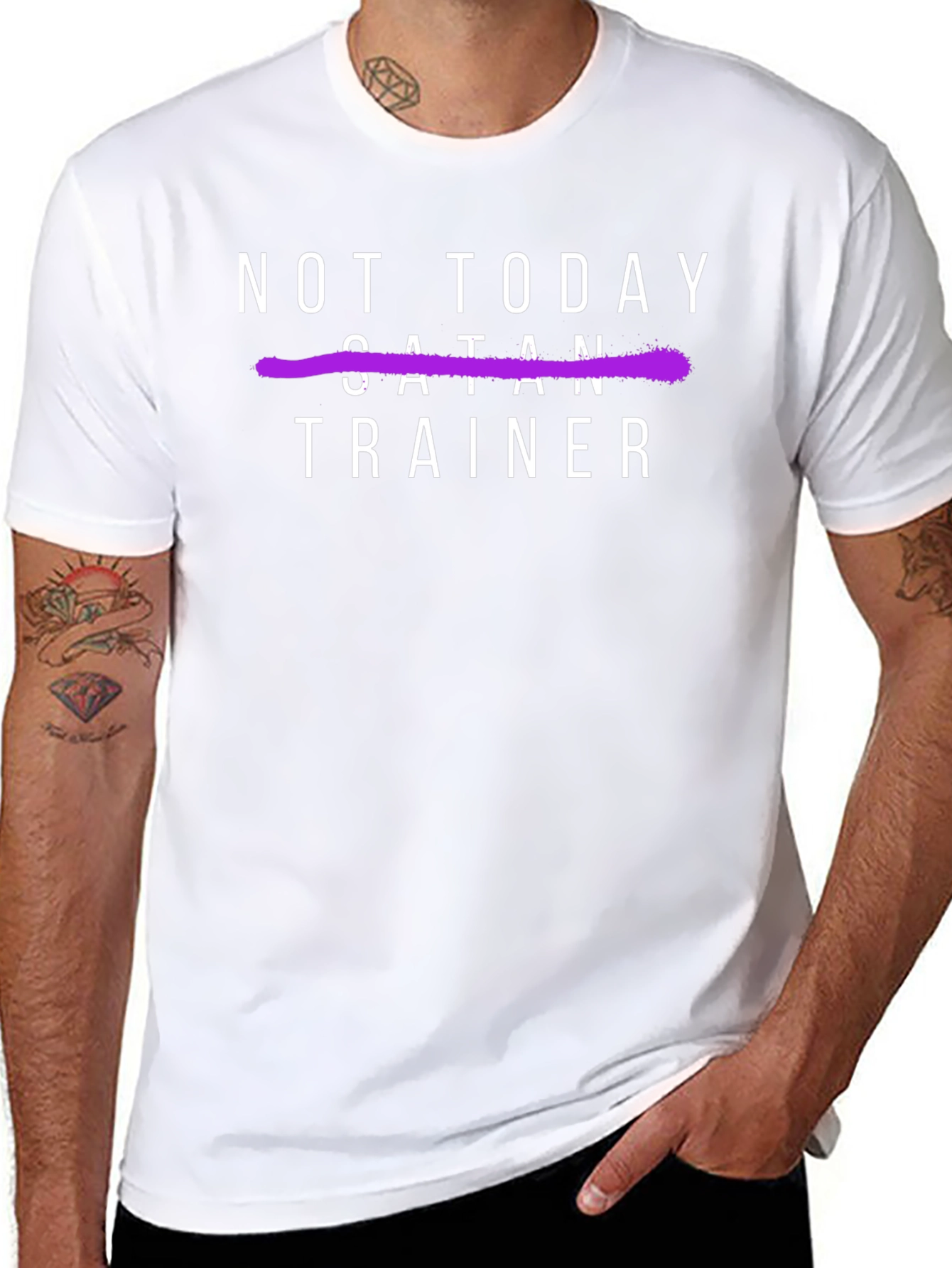 Not Today Satan Trainer - Unisex T-Shirt