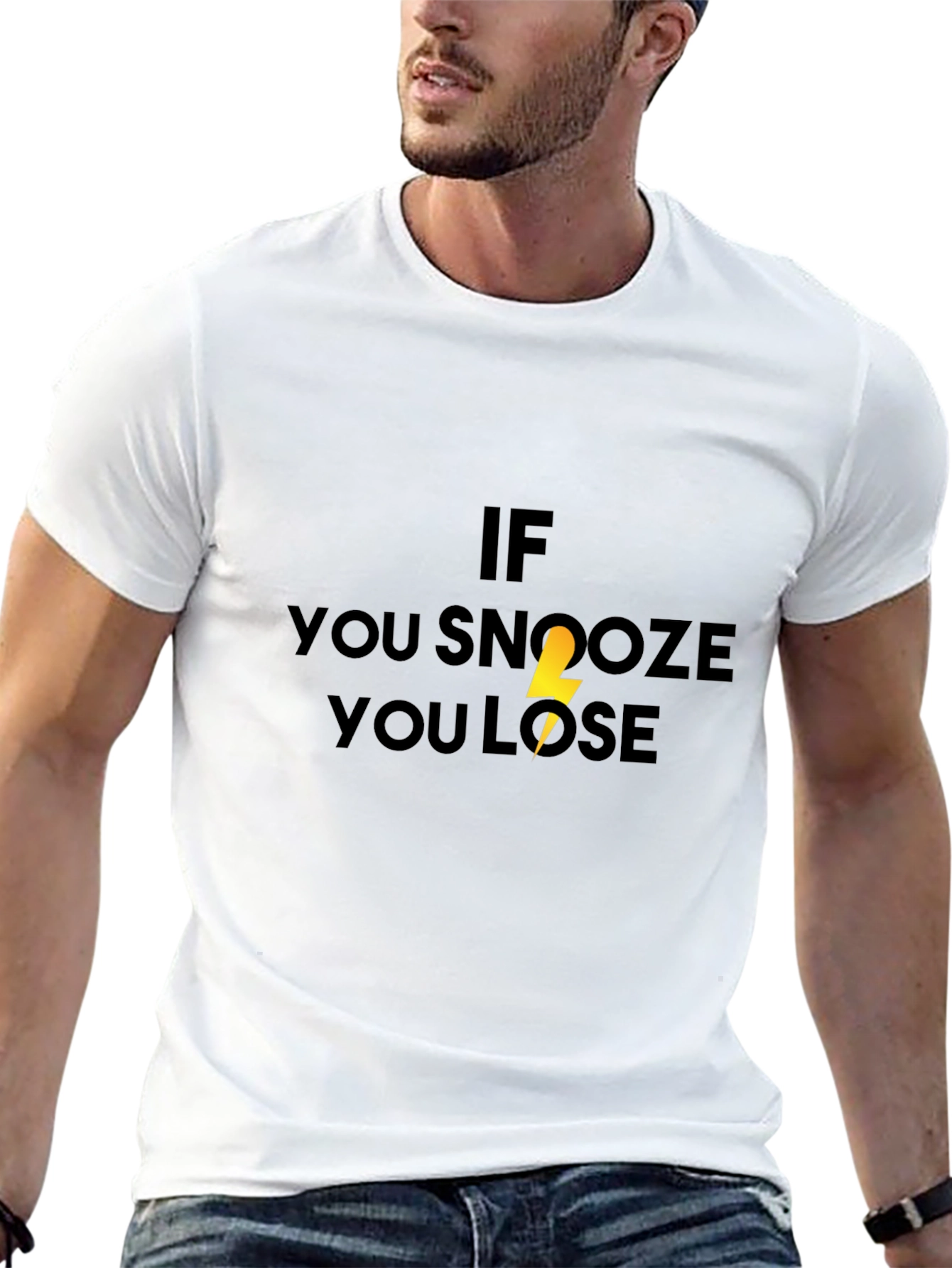 If You Snooze You Lose Black T-Shirt