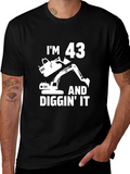 Im 43 and Diggin It Black T-Shirt