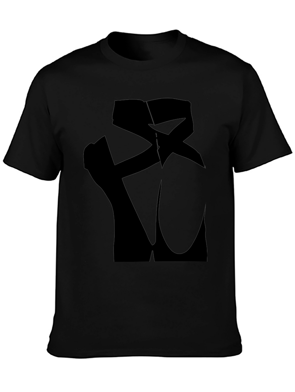 Abstract Ballet Pointe Shoes Graphic Tee - Black
