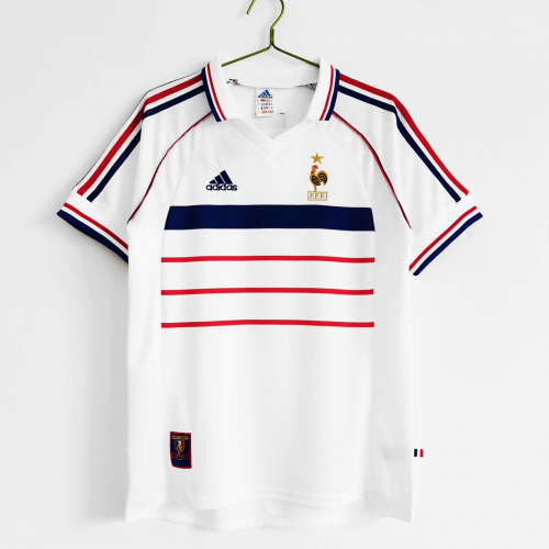 Zidane #10 Retro France Away Jersey World Cup 1998 Image 3