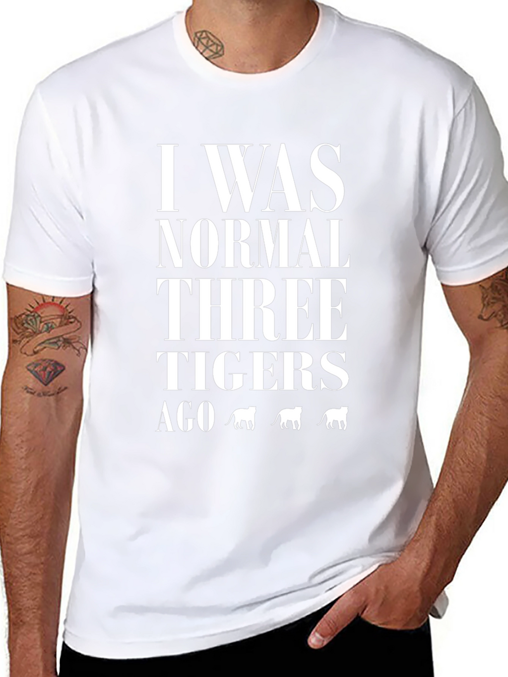 I Was Normal Three Tigers Ago Graphic T-Shirt