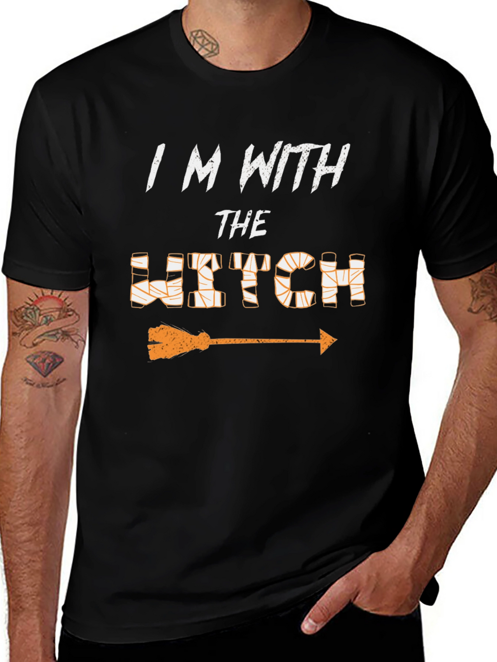 Im With the Witch T-Shirt - Halloween Costume Tee