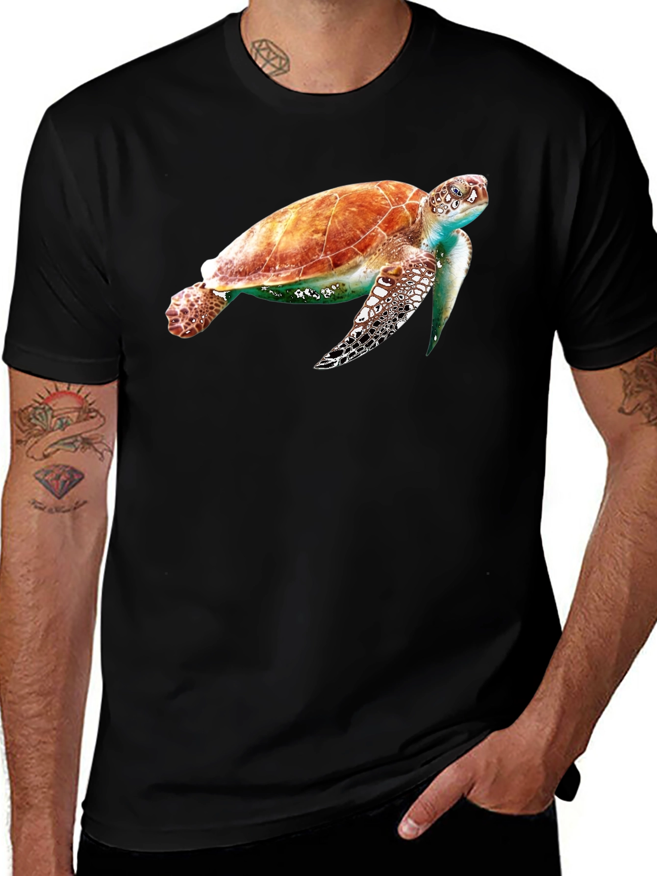 Sea Turtle Graphic Tee - Unique Marine Life Design