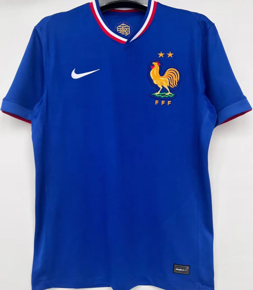 GRIEZMANN #7 France 1:1 Quality Home Blue Fans Jersey 2024/25 ★★ Detail 1