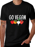 Go Vegan T-Shirt - Vegetable Graphic Tee