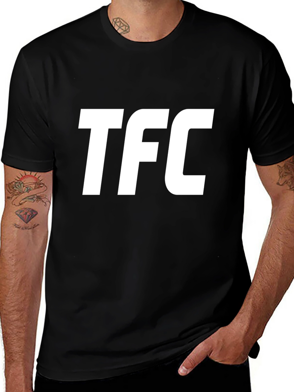 Mens Black TFC Graphic T-Shirt