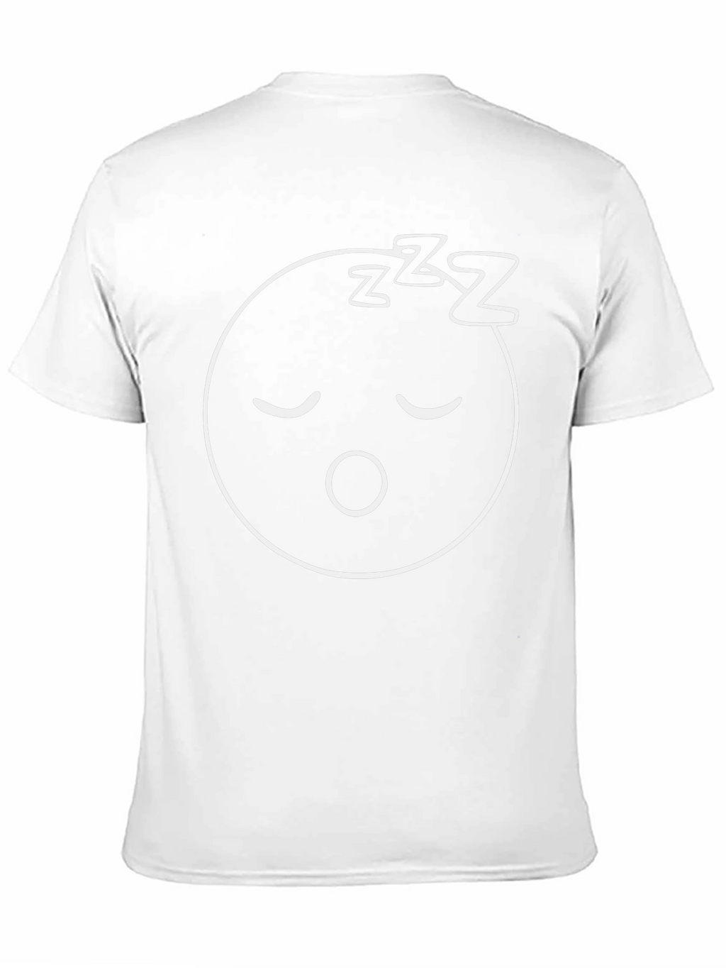 Sleepy Face Graphic Tee - Comfortable Black T-Shirt
