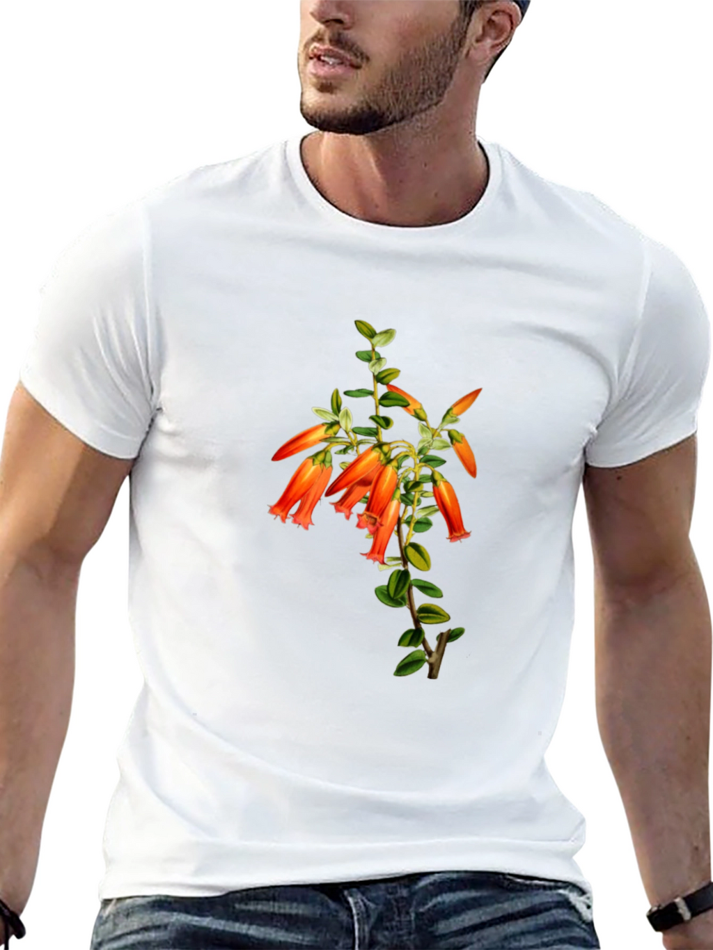 Floral Graphic Tee -  Unique Nature Print