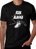 Run Alaska Graphic T-Shirt - Black
