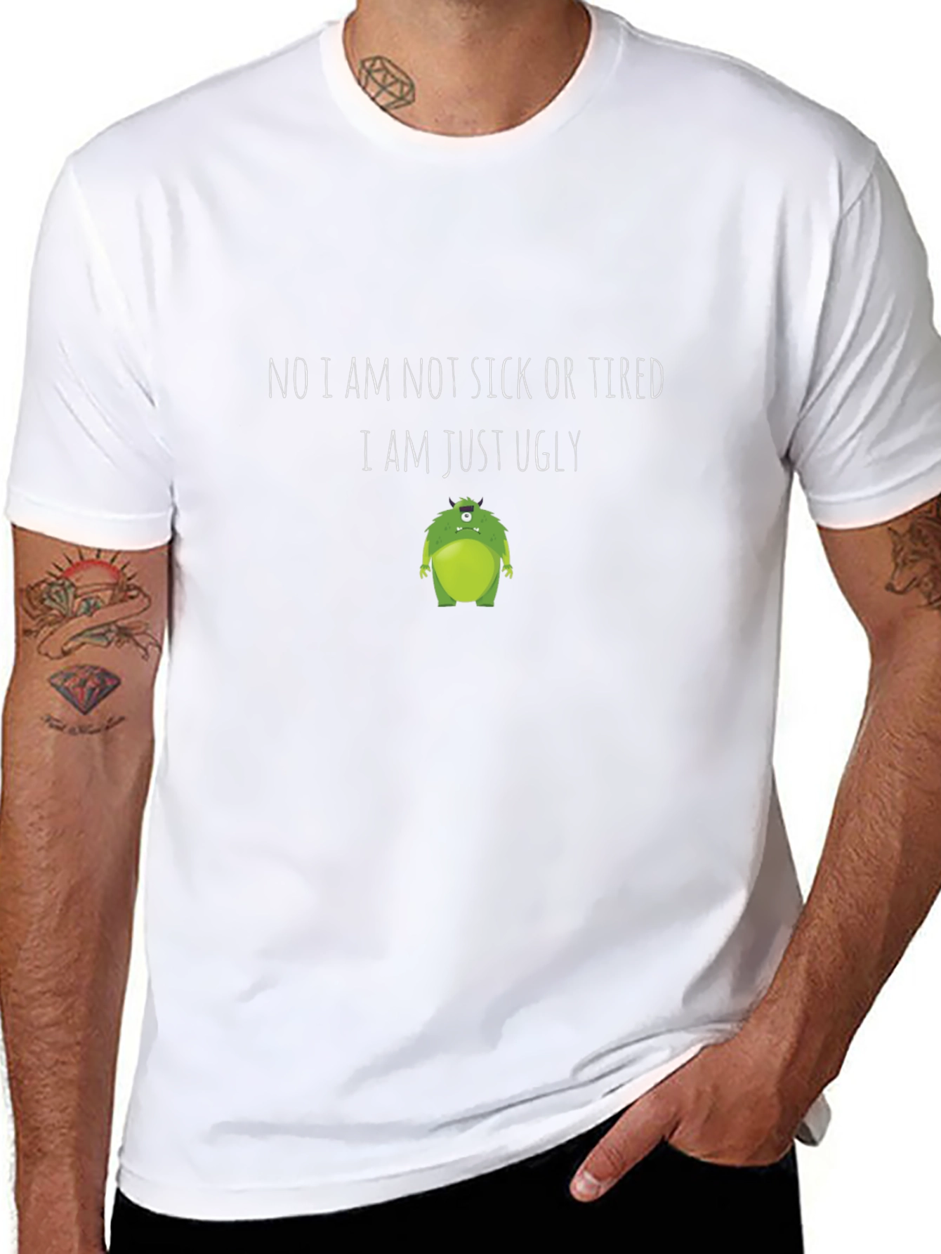 Funny Ugly Monster Graphic T-Shirt
