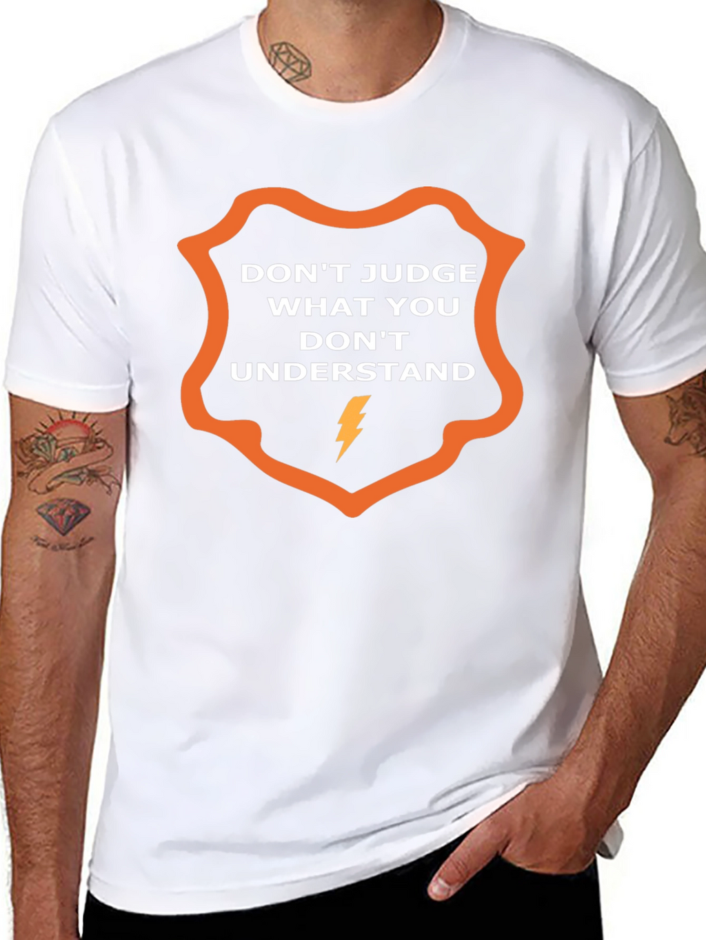 Dont Judge Graphic T-Shirt - Stylish Slogan Tee