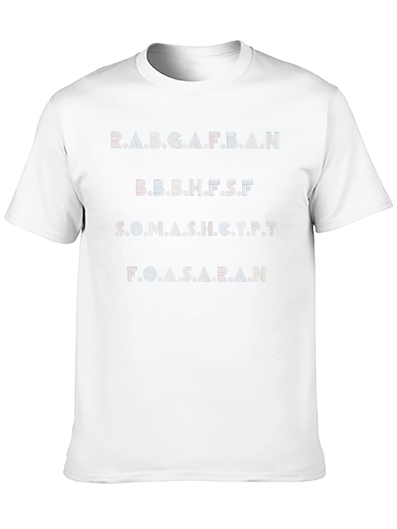 Abstract Text Graphic Black T-Shirt