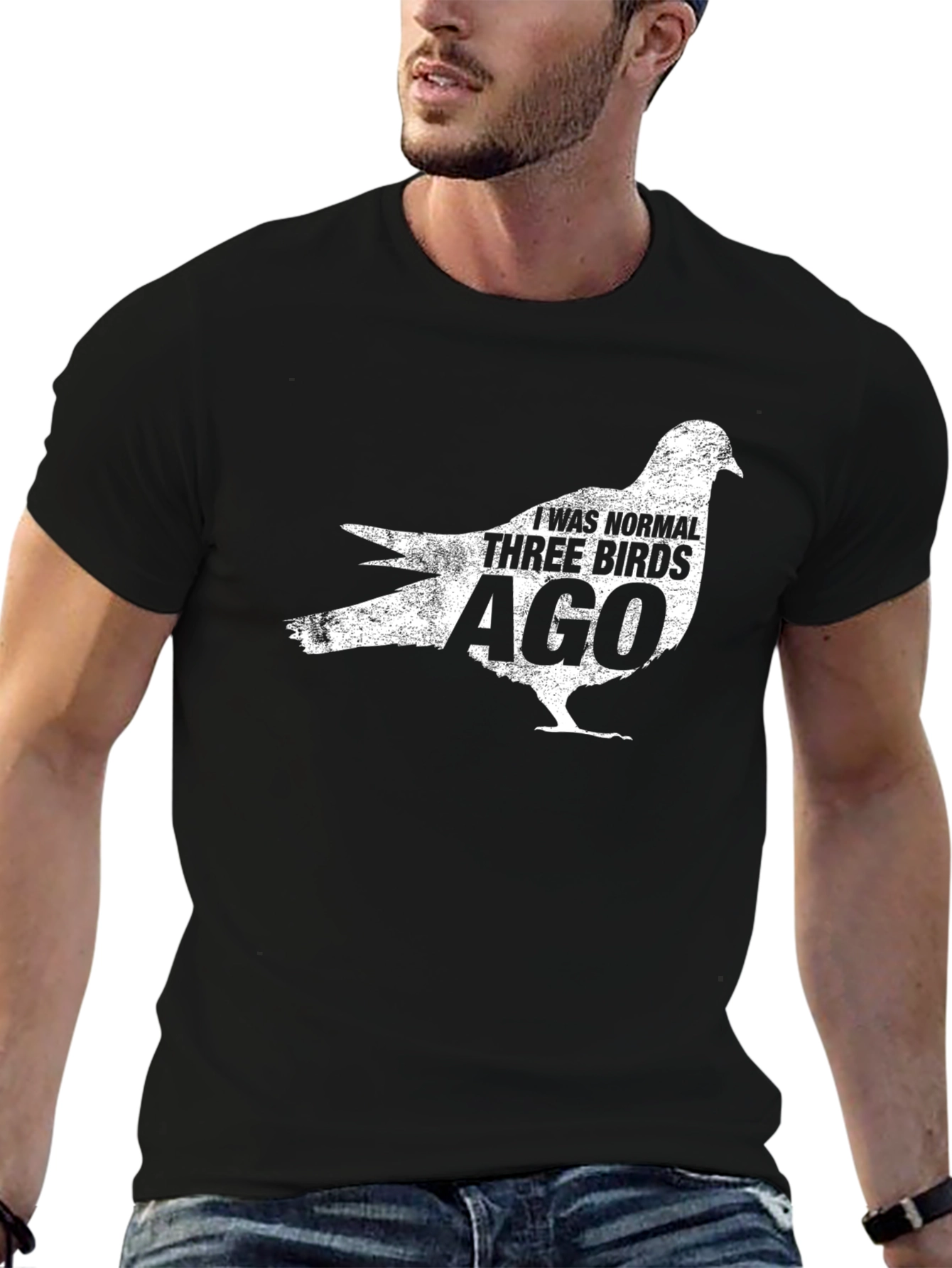 Normal Three Birds Ago Black T-Shirt