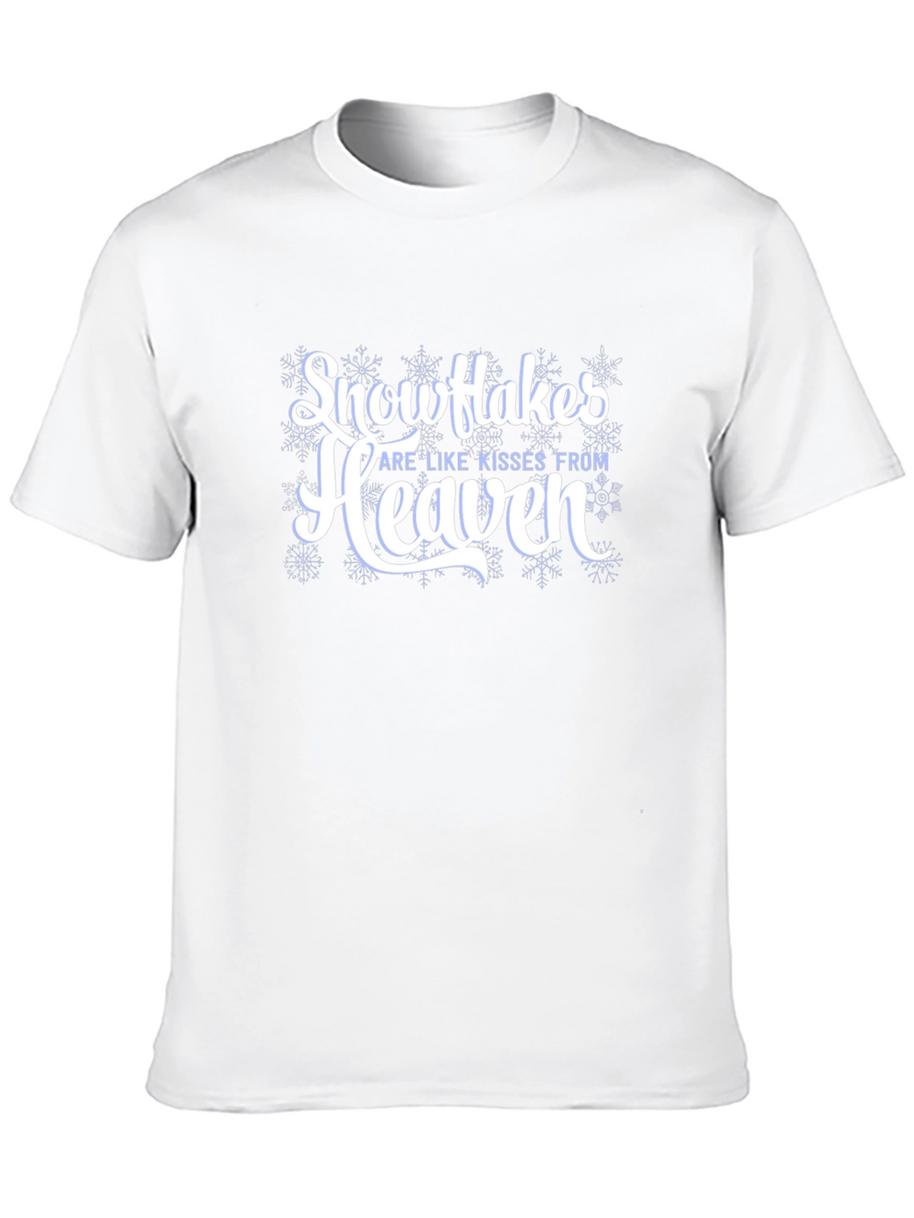 Snowflakes are Like Kisses From Heaven Black T-Shirt