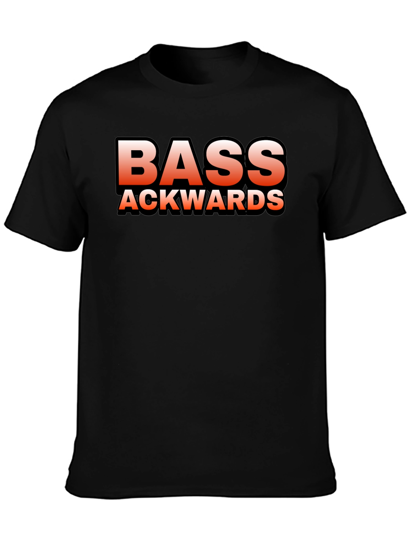Bass Ackwards Black Graphic T-Shirt