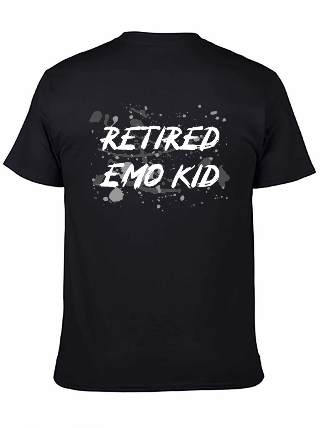 Retired Emo Kid Graphic T-Shirt - Black Casual Tee