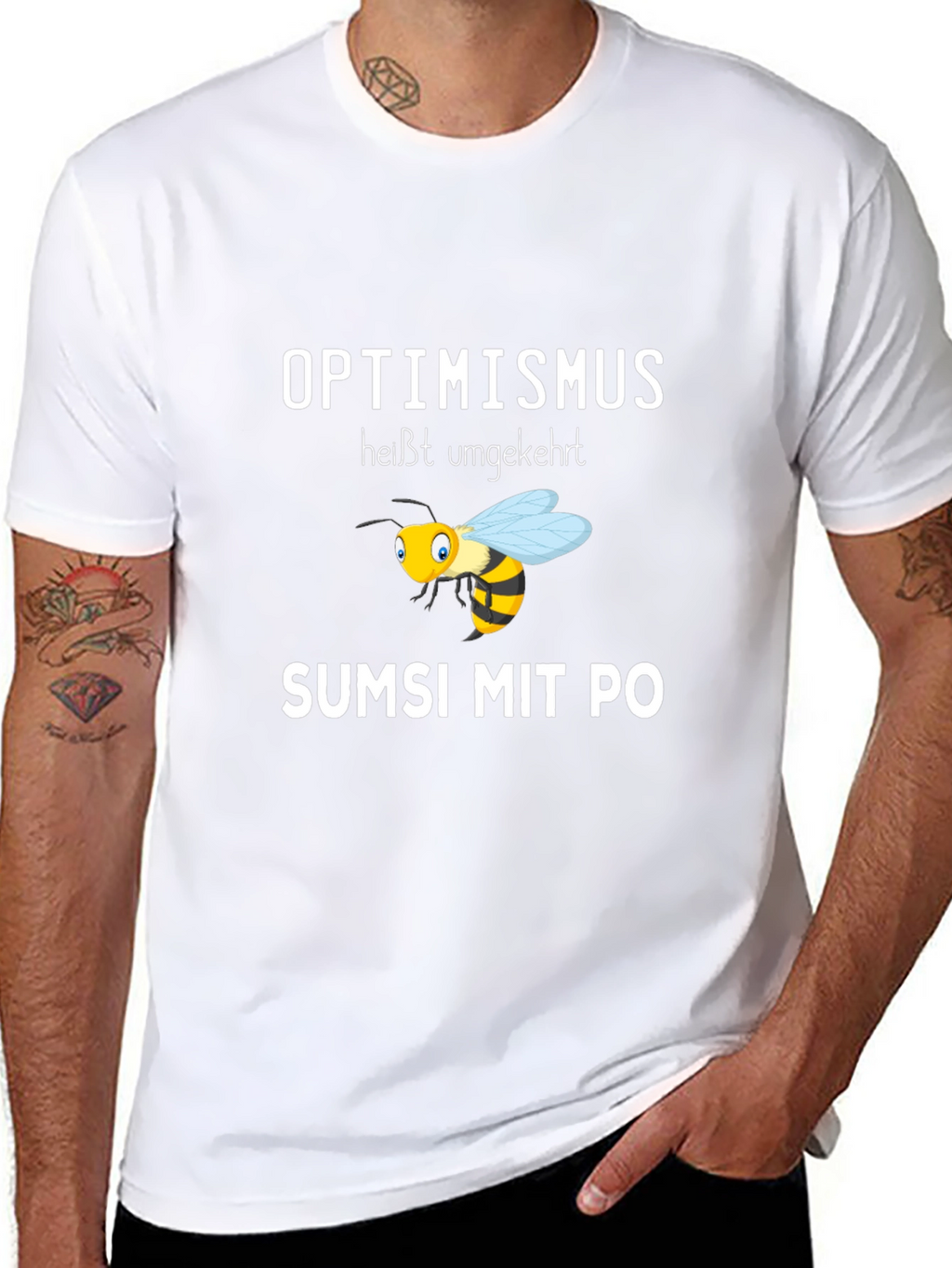 Optimismus Bee Black T-Shirt