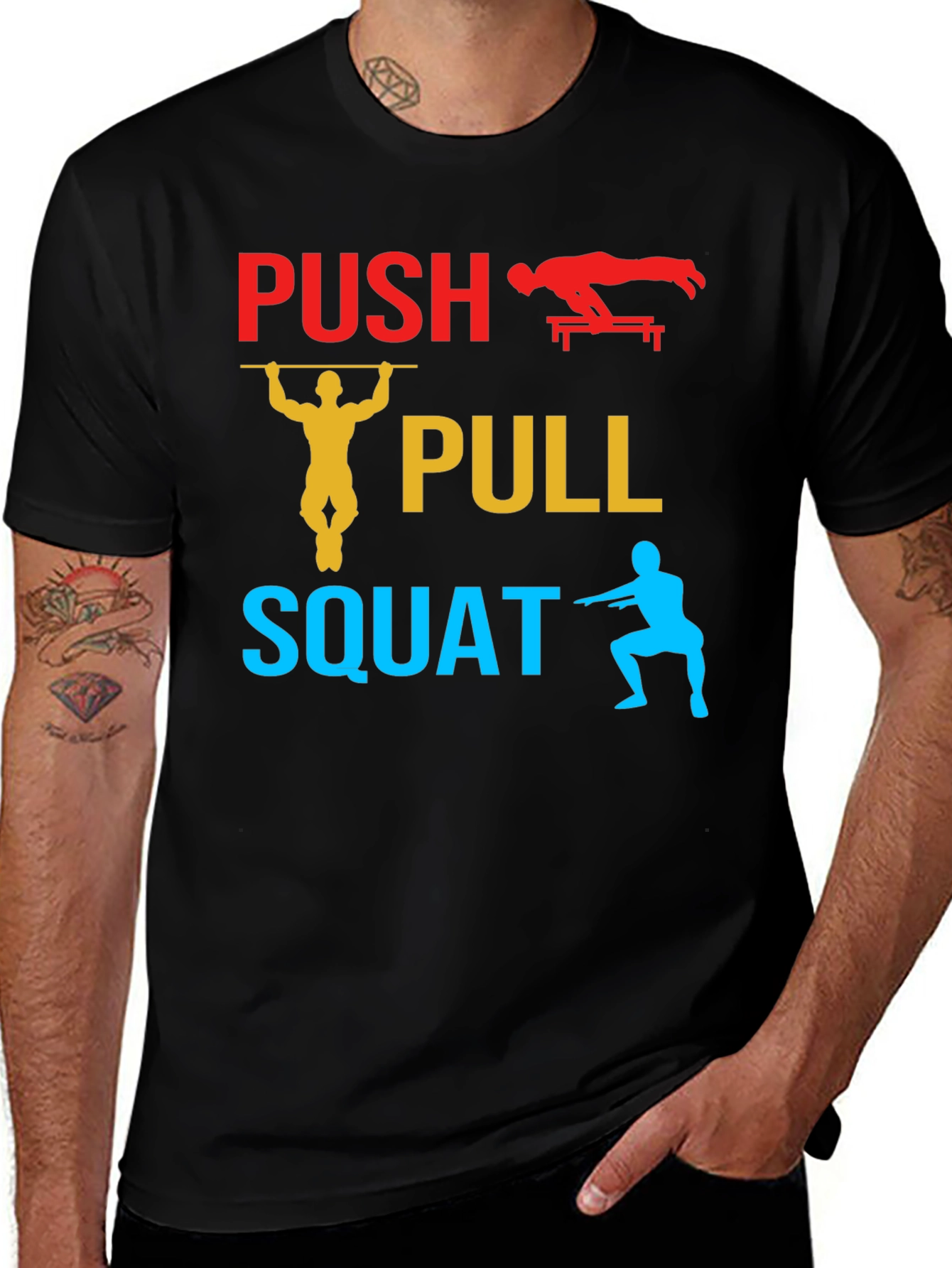 Push Pull Squat Graphic T-Shirt