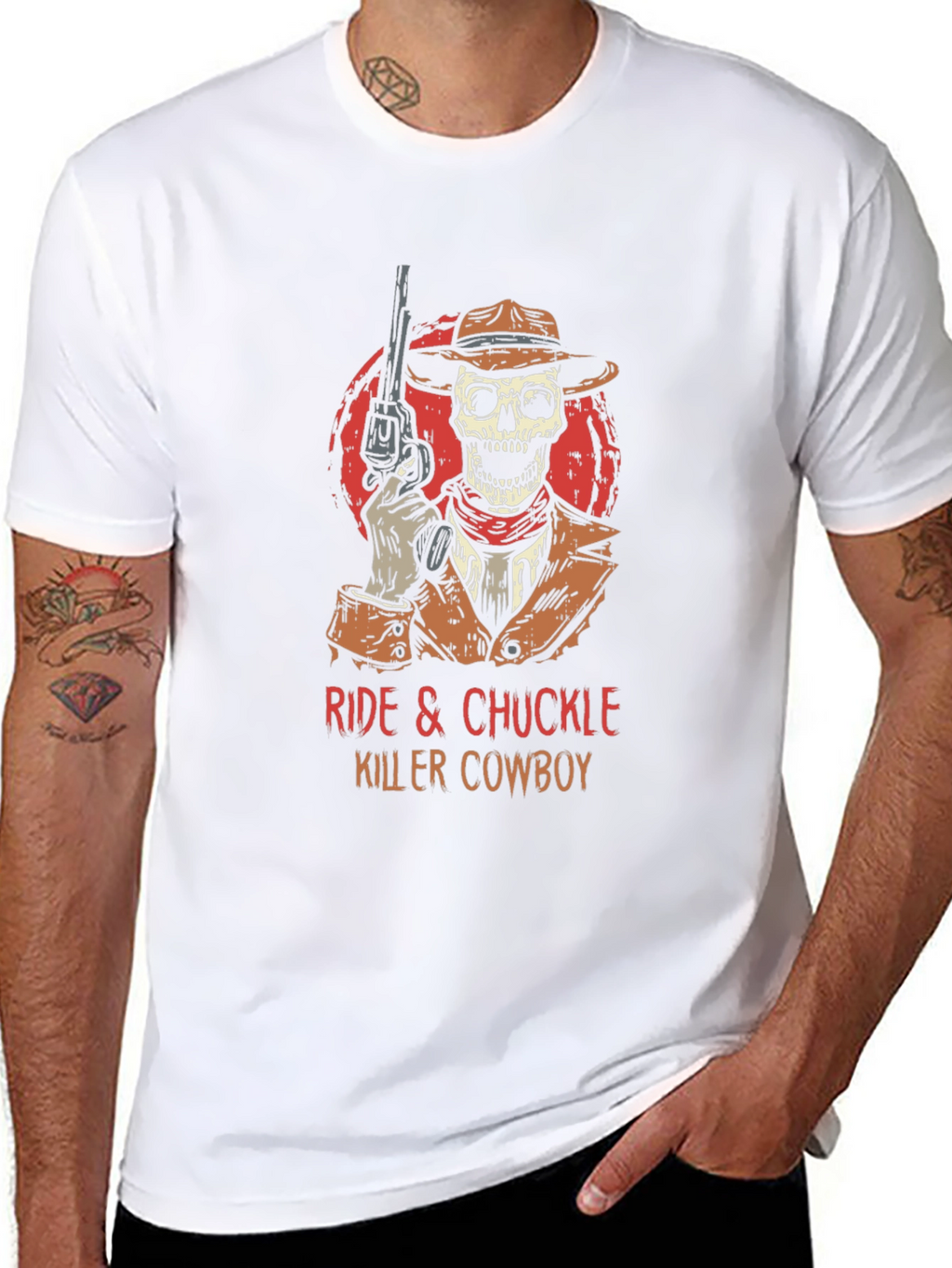 Ride & Chuckle Killer Cowboy Graphic Tee